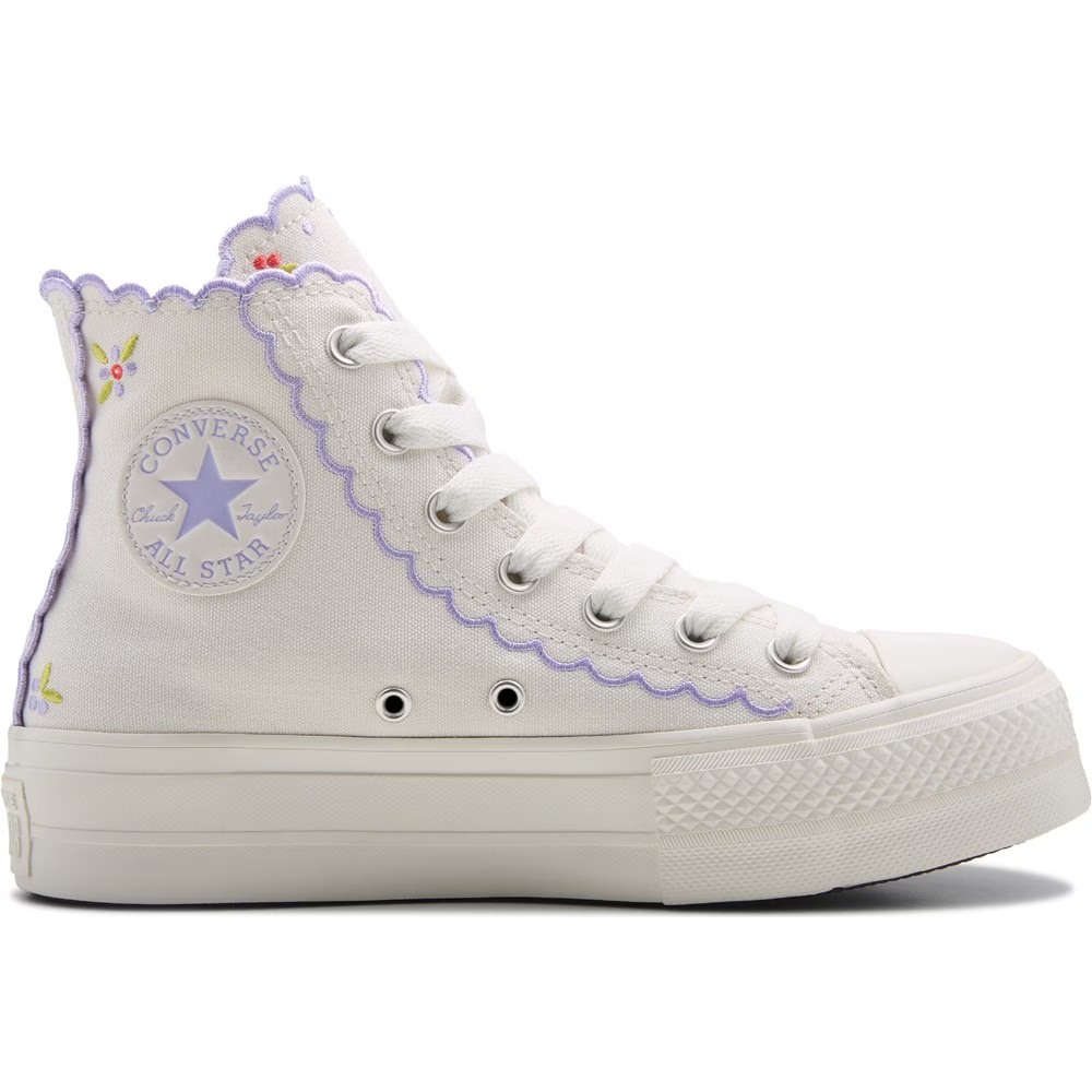 Кроссовки на платформе Chuck Taylor All Star Hi Lift от Converse, white/purple floral — фото 2