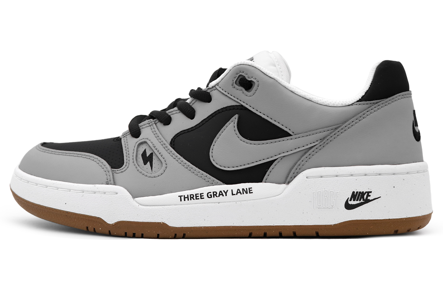 

Nike Кроссовки Full Force для скейтбординга мужские низкие серый/белый