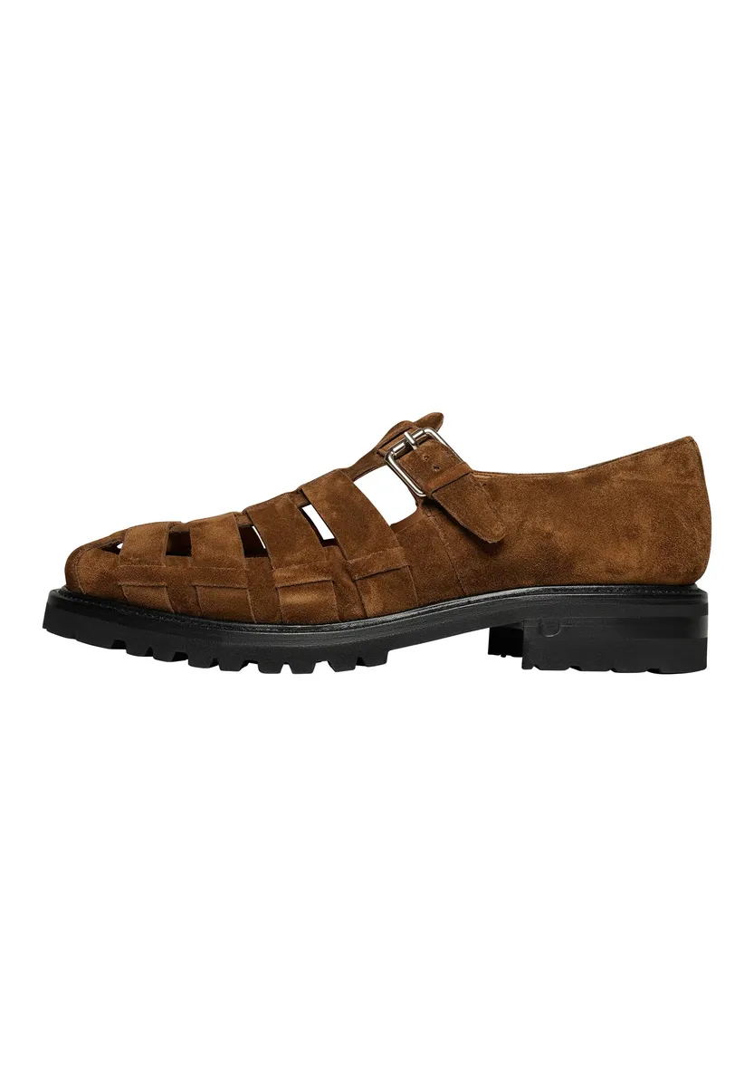 

Сандалии Henry Stevens "Barkley FSI casual Shoes", мужские сандалии ручной работы, кожаные туфли-тапочки, коричневый