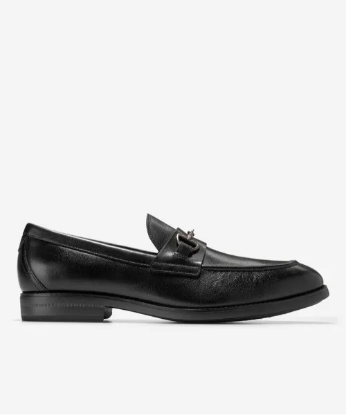 Мужские лоферы с декоративной пряжкой Grand из натуральной кожи COLE HAAN черные