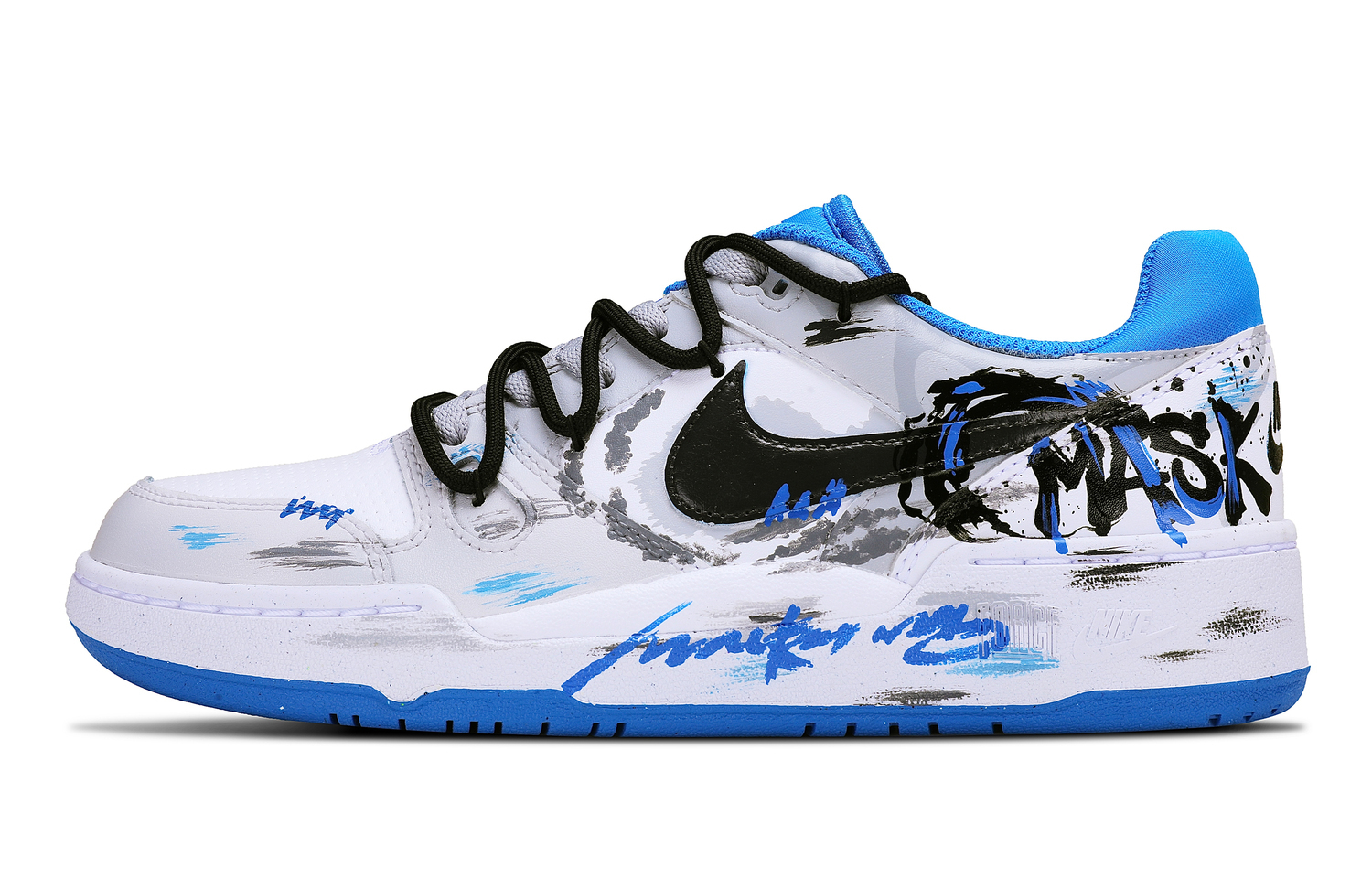 

Nike Полноценная амортизация, износостойкие низкие кроссовки для скейтбординга мужские black gray blue