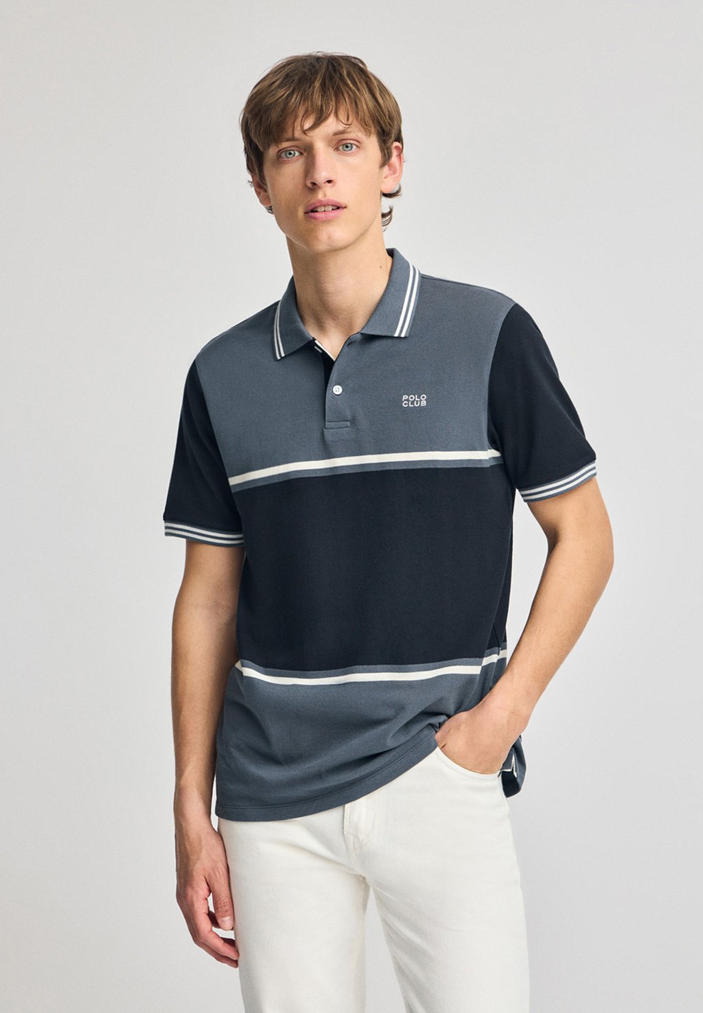 

Рубашка поло SHORT SLEEVE 2 BUTTONS M SS LF PC PS VEIL P Polo Club, цвет Denim Blue