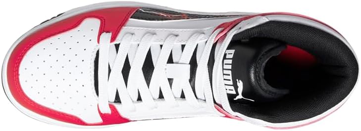 Кроссовки Puma Unisex-Child Rebound Layup Mid (для больших детей), черный/красный — фото 4