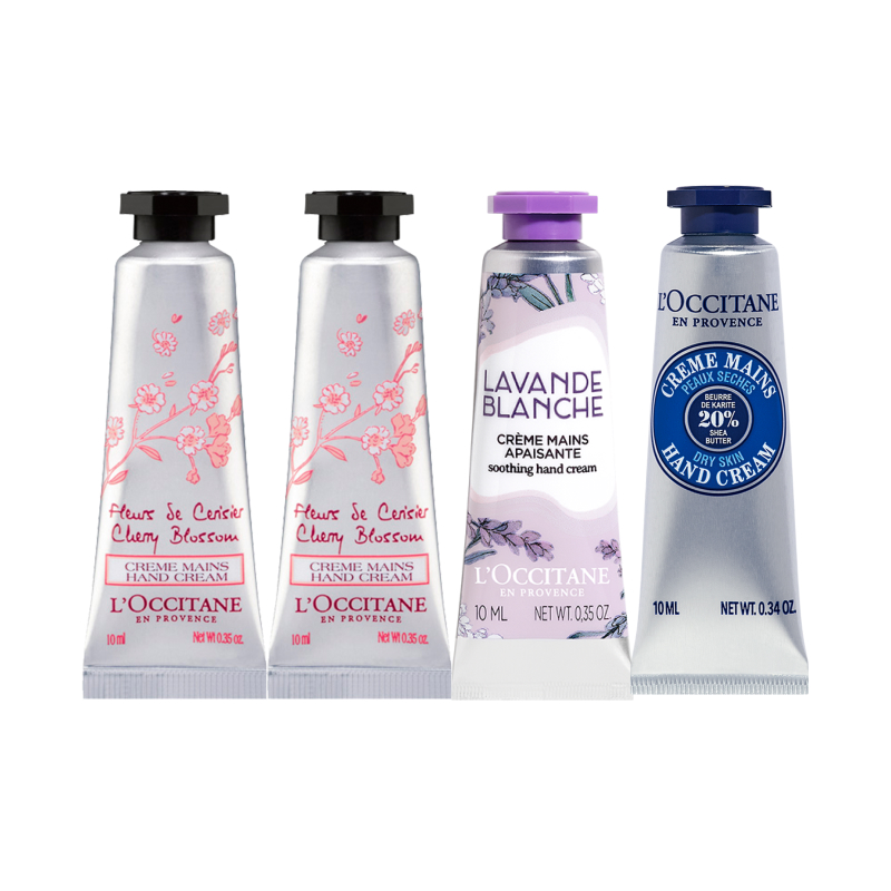 

Увлажняющий крем для рук с ароматом Cherry Blossom LOCCITANE, Cherry Blossom 10ml*2 + Lavender 10ml + Acacia 10ml