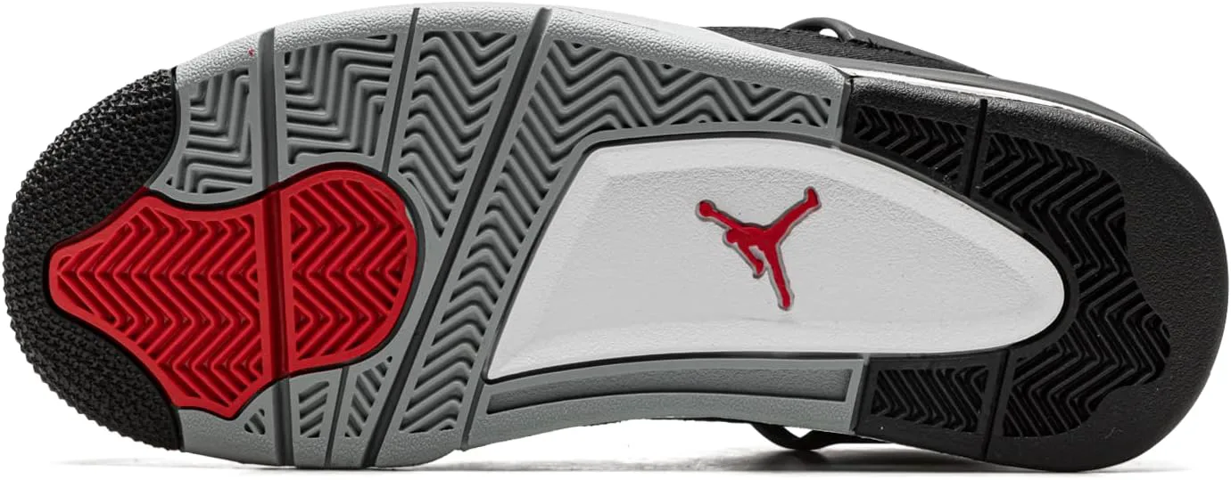 Мужские кроссовки Nike Jordan 4 Retro, размер, черный/серый/белый — фото 4
