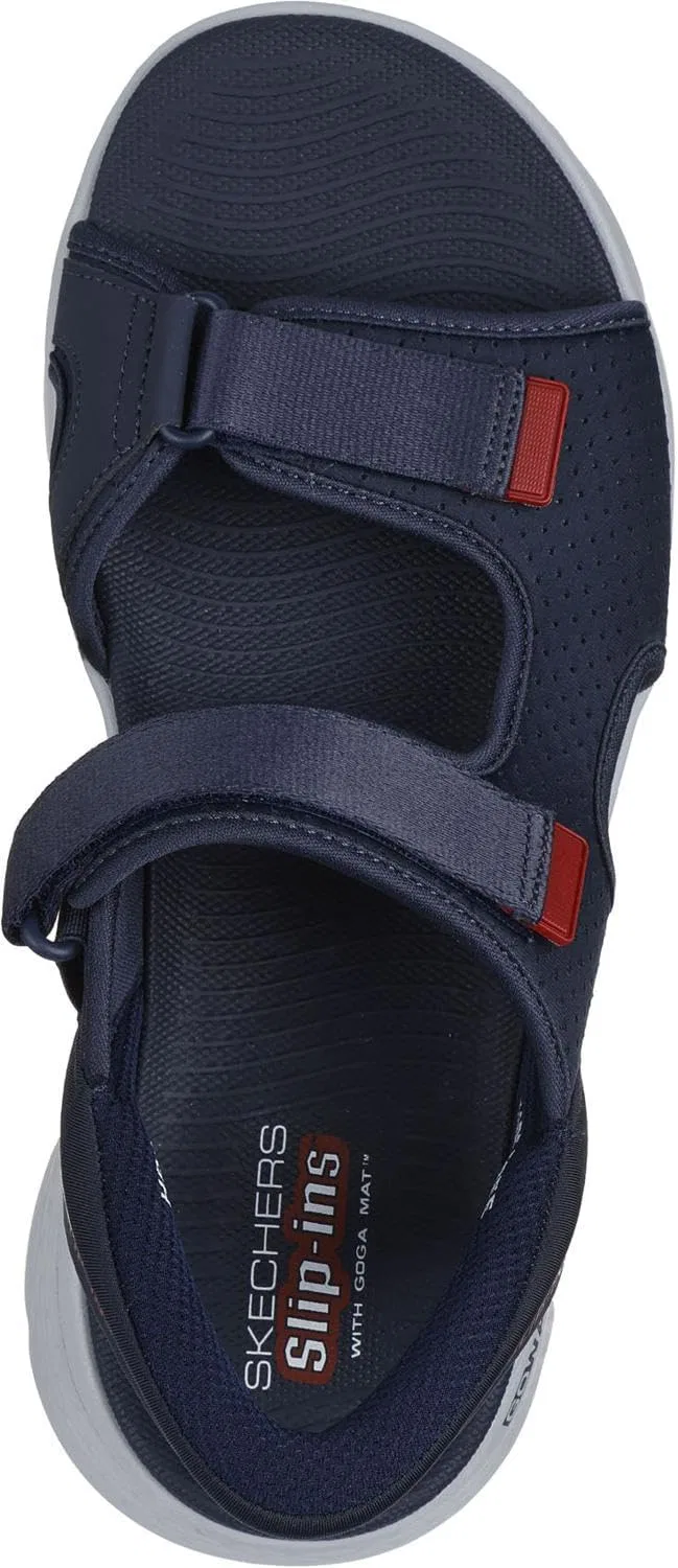 Сандалии с технологией Hands Free Slip-ins, Skechers, Navy/Red — фото 2