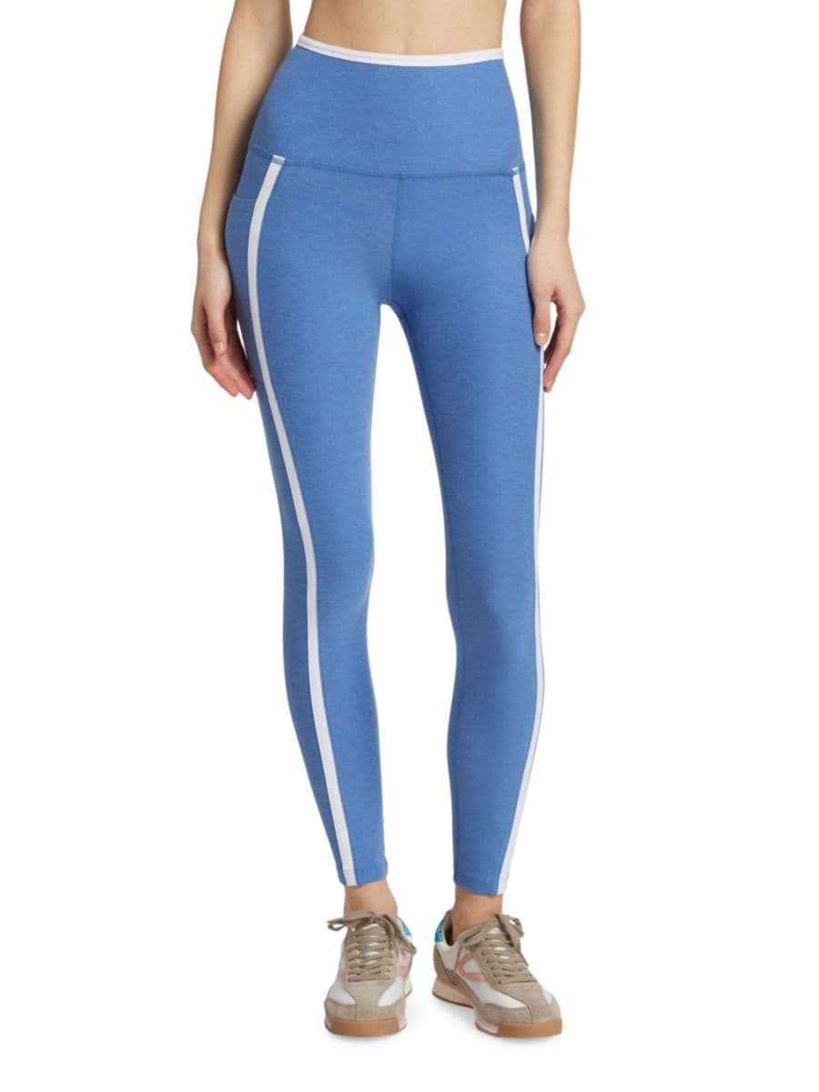

Леггинсы с высокой талией Beyond Yoga, цвет Sky Blue Heather