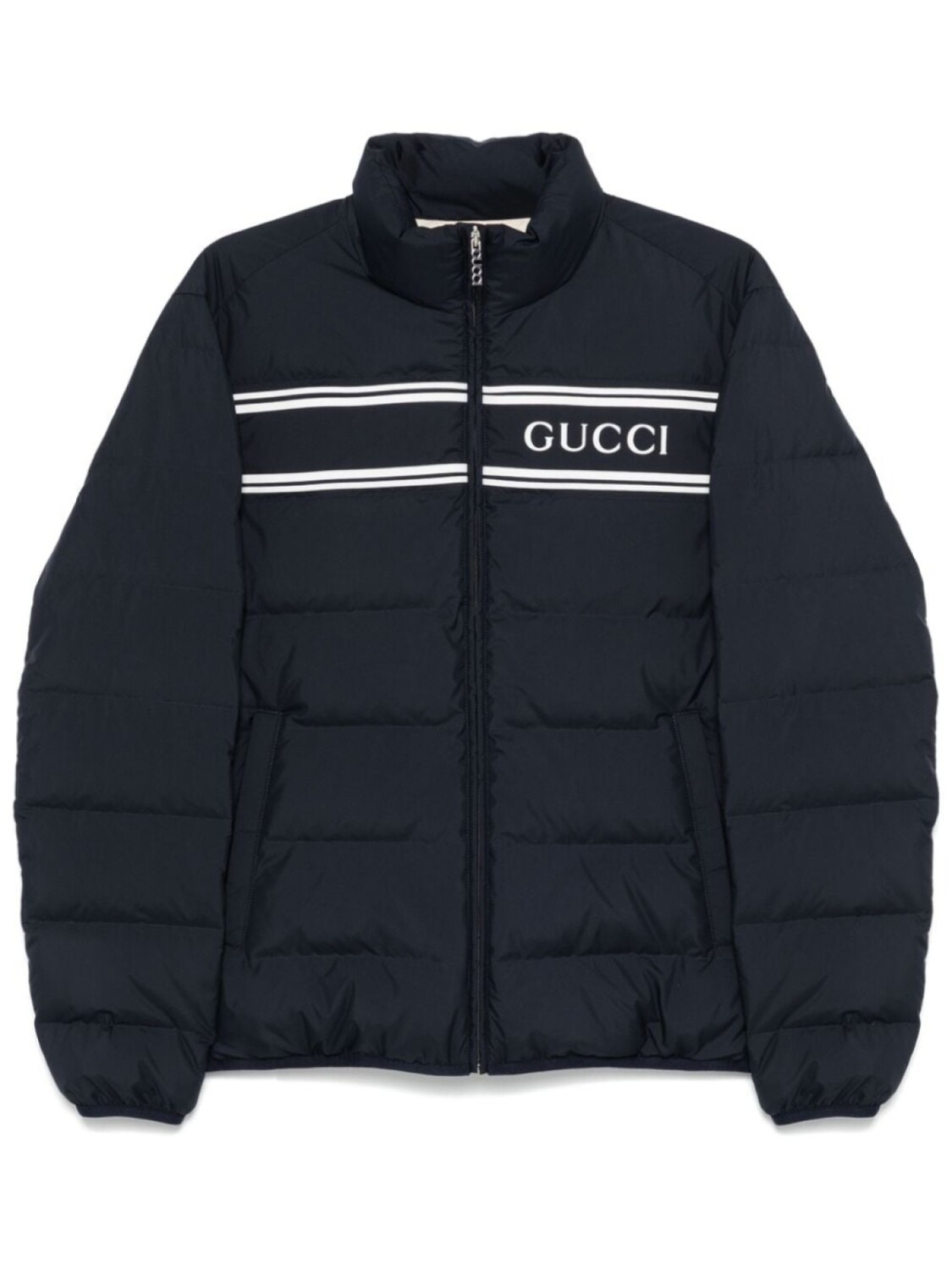 

Gucci пуховик с логотипом, синий