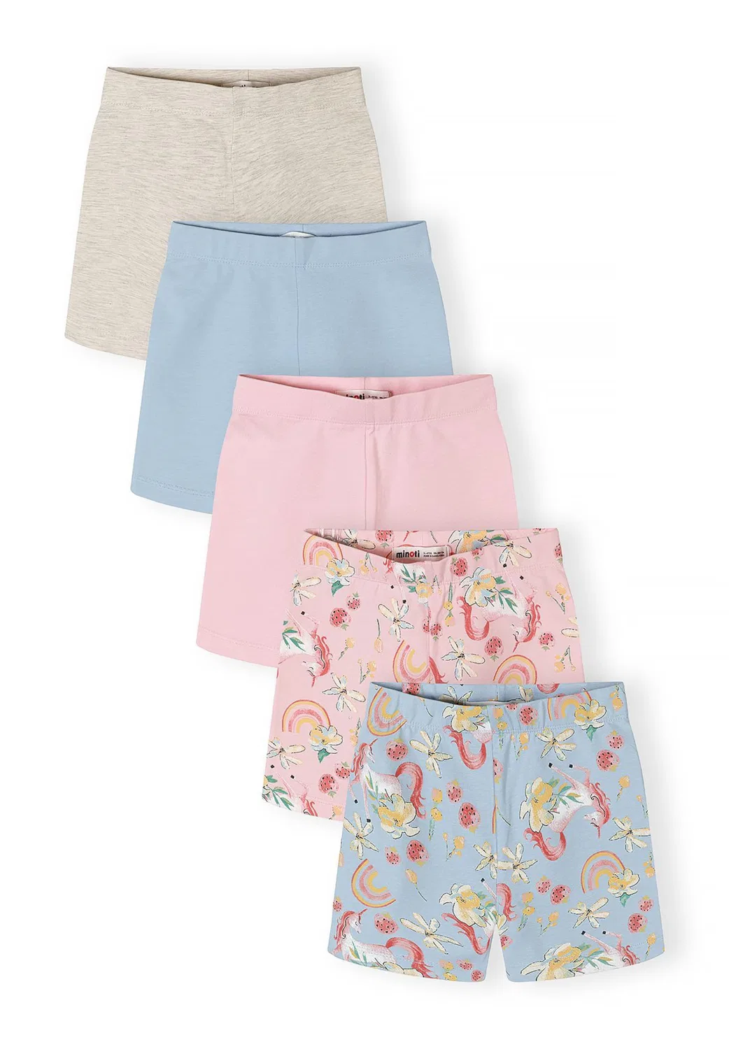 Обычные леггинсы Minoti, Mottled Beige/Light Blue/Light Pink