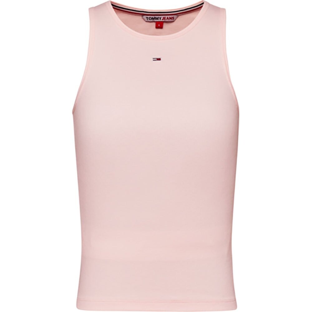 

Футболка без рукавов Tommy Jeans Essential Rib, розовый