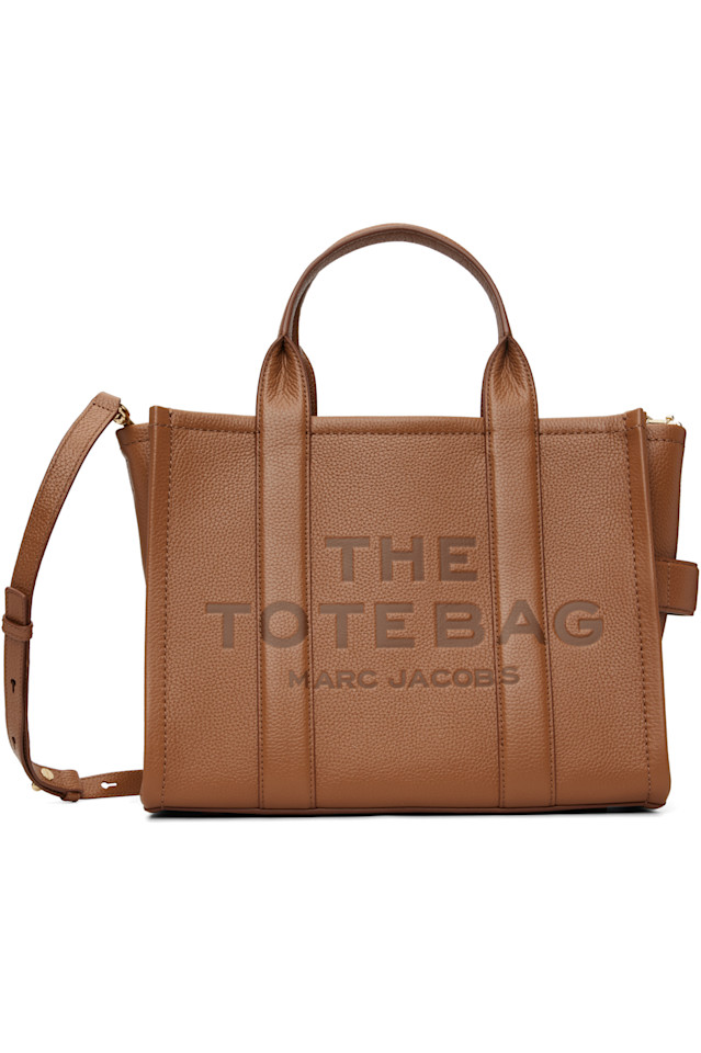 

Marc Jacobs Сумка-Тоут из кожи среднего размера, бежевого цвета