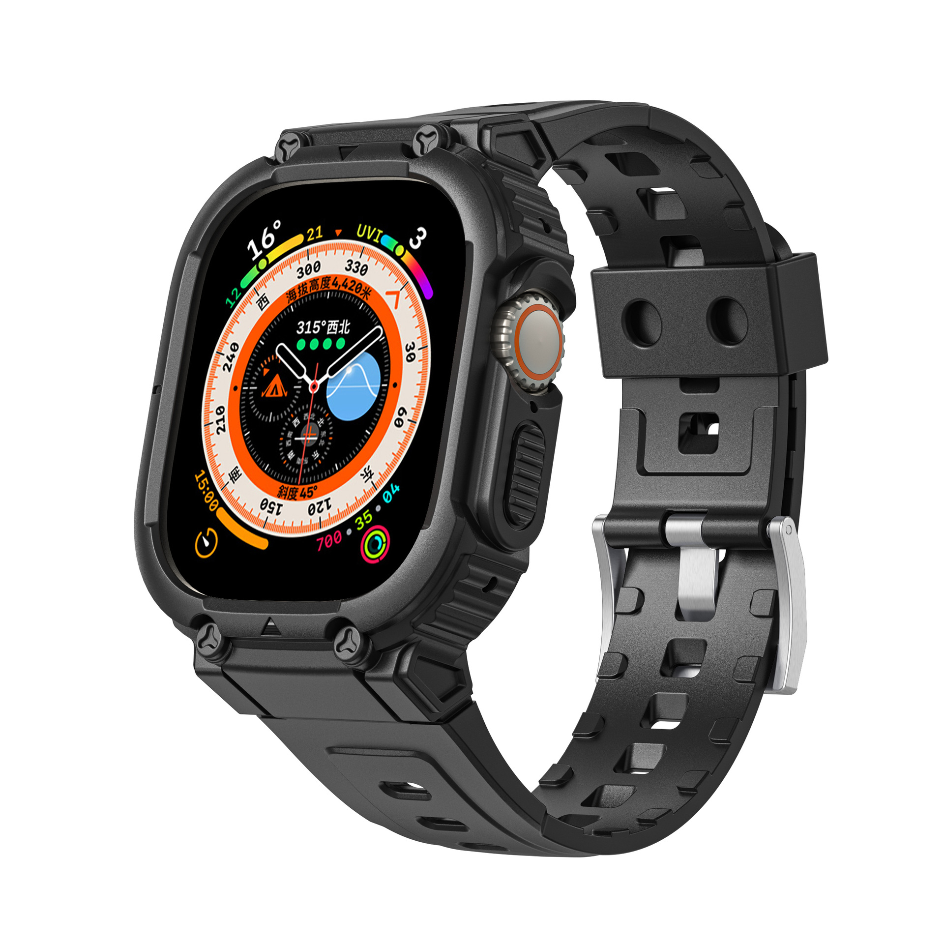 

Ремешок из силиконового материала, совместимый с Apple Biaodaige, синий