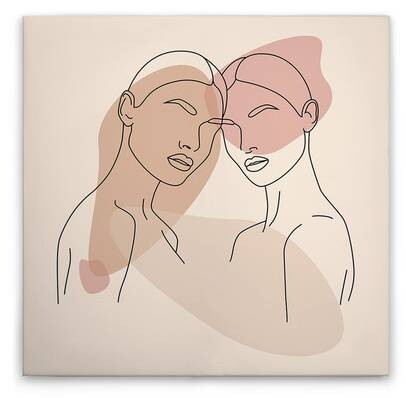 

Картина на холсте A.S. Création Silhouette цвет cremebeigeschwarzrosa