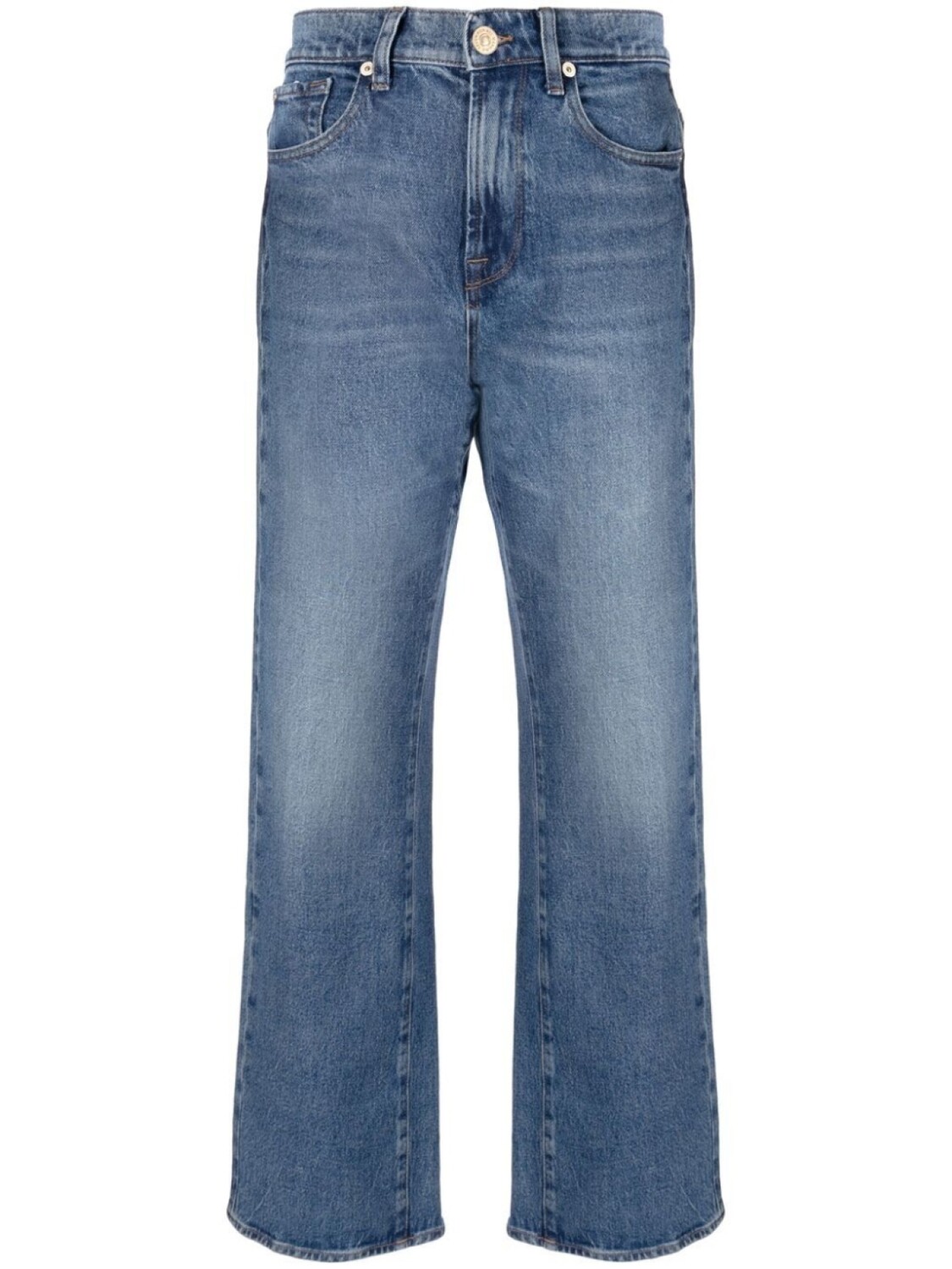 

7 For All Mankind прямые джинсы средней посадки, синий