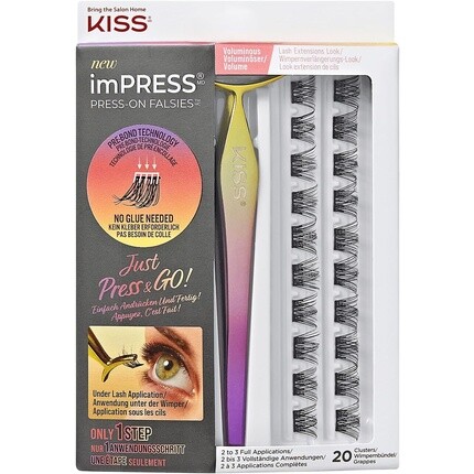 

KISS imPRESS Набор накладных ресниц для накладных ресниц, объемный черный