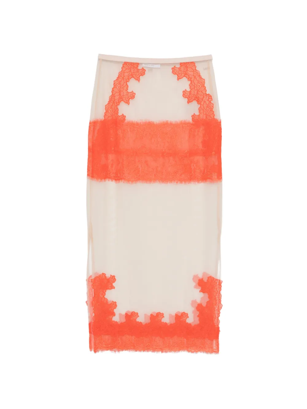 

Миди-юбка с кружевной отделкой Patrizia Pepe, бежевый