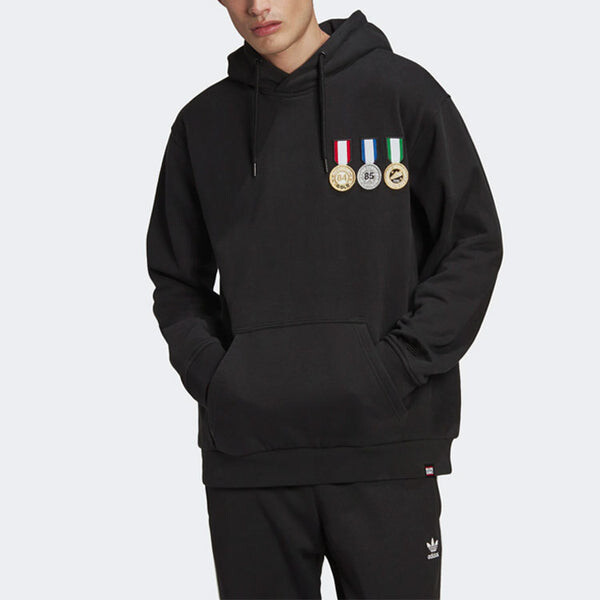 Толстовка adidas originals Run Dmc Contrasting Colors Printing Casual Sports Black, черный — фото 3