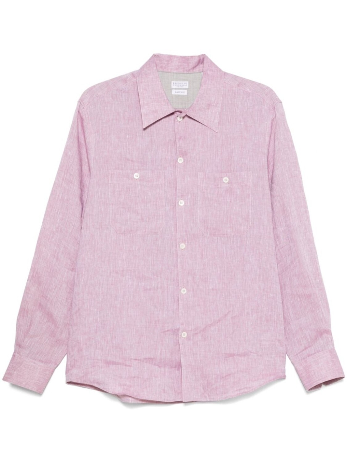 

Рубашка Brunello Cucinelli с текстурой slub, красный