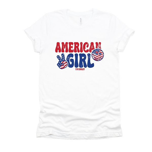 

Футболка с принтом SWSmiley american girl patriotic Simply Sage Market, White