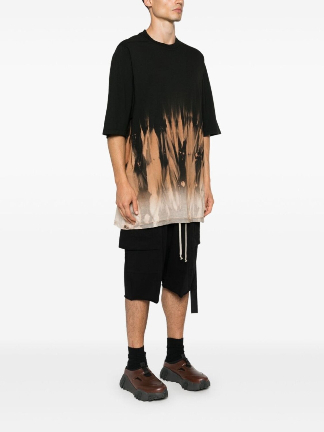 Rick Owens DRKSHDW футболка большого размера, черный — фото 3