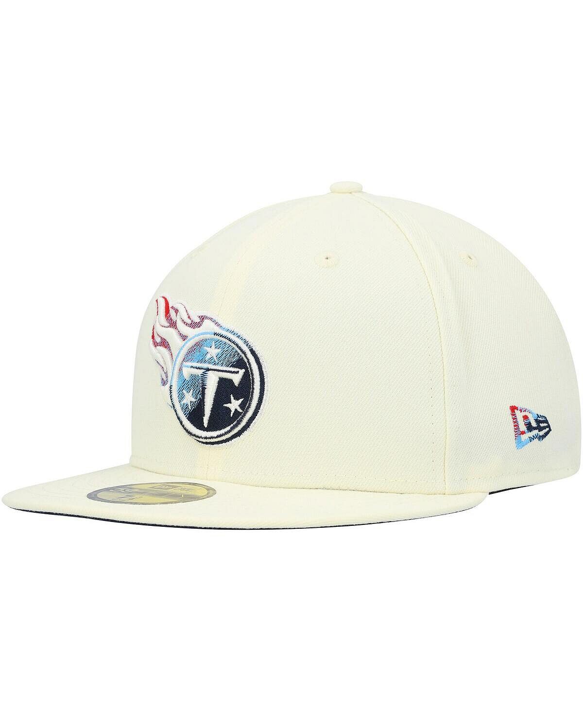 

Мужская кремовая приталенная шляпа Tennessee Titans Chrome Color Dim 59FIFTY New Era