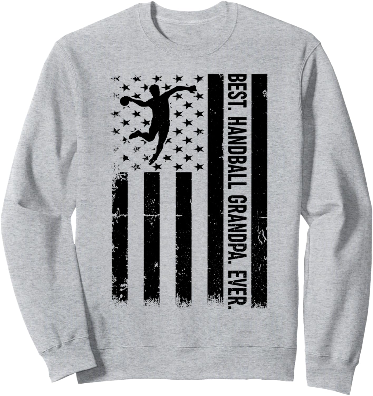 

Лучший дедушка-гандболист всех времен - толстовка с флагом США для гандбола Handball Grandpa Handball Player, серый