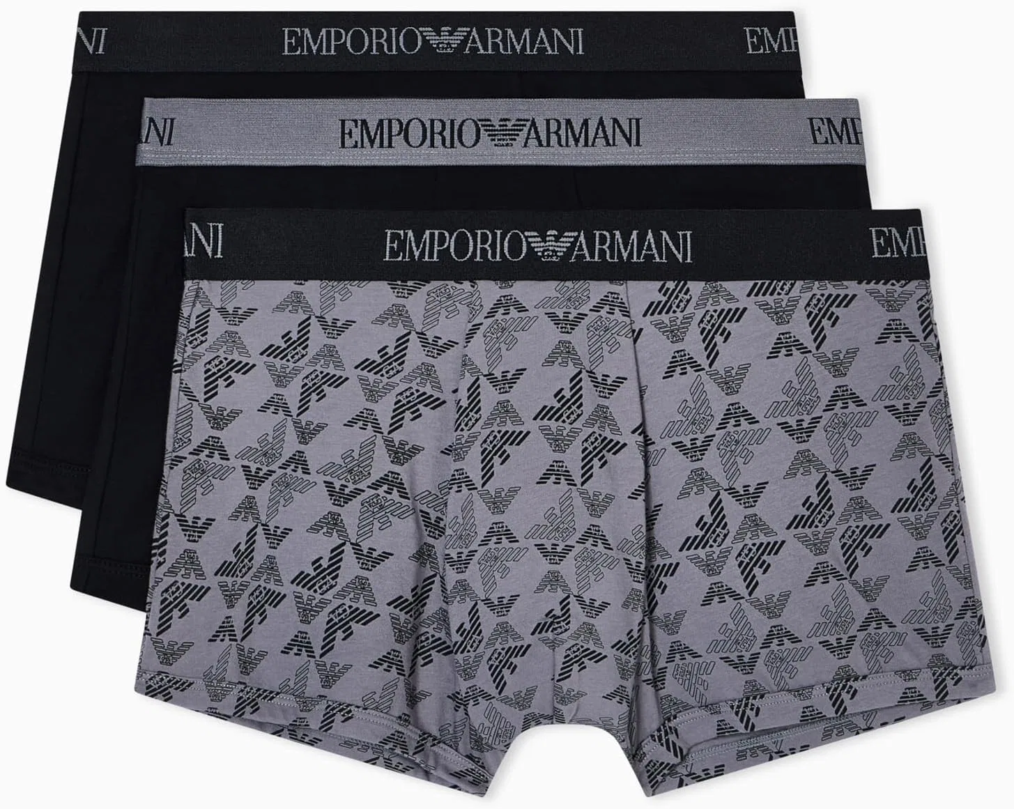 Трусы Emporio Armani хлопковые, Black/Shade-black/Black