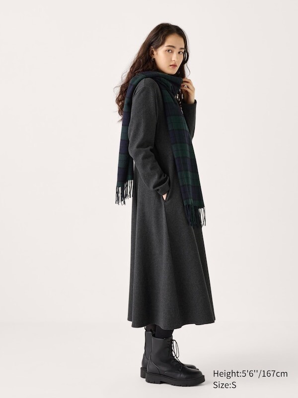 

Платье из матового джерси Uniqlo, серый