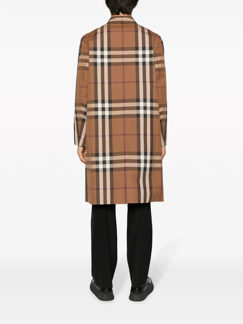 Пальто BURBERRY Vintage Check, клетка, коричневый — фото 4