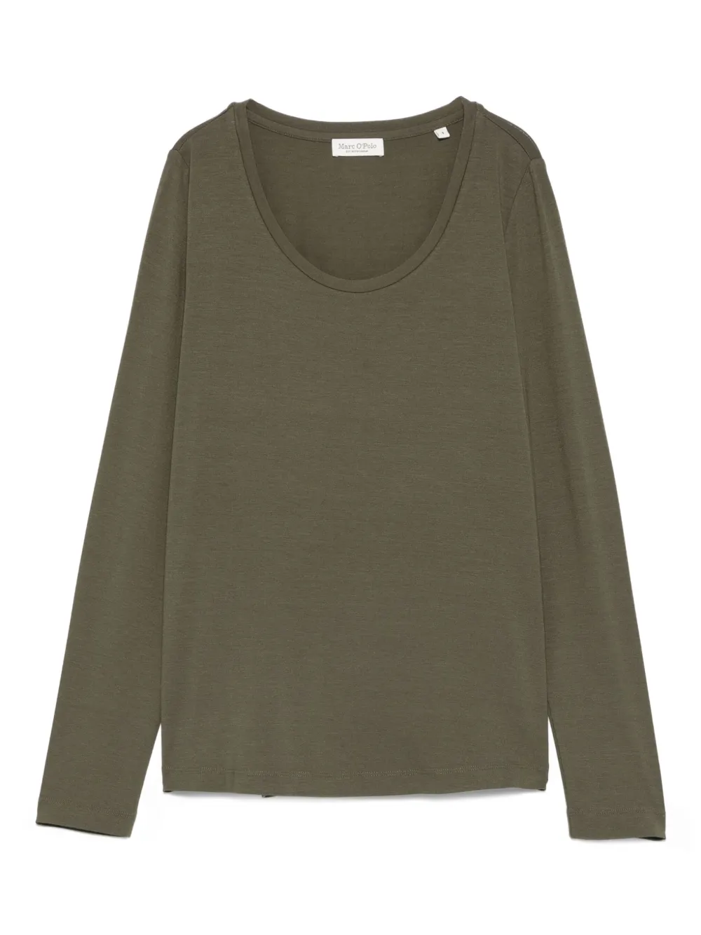 

Лонгслив с U-образным вырезом Marc O'Polo, зеленый