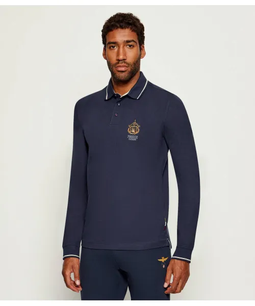 

Футболка поло Slim fit Aeronautica Militare, синий