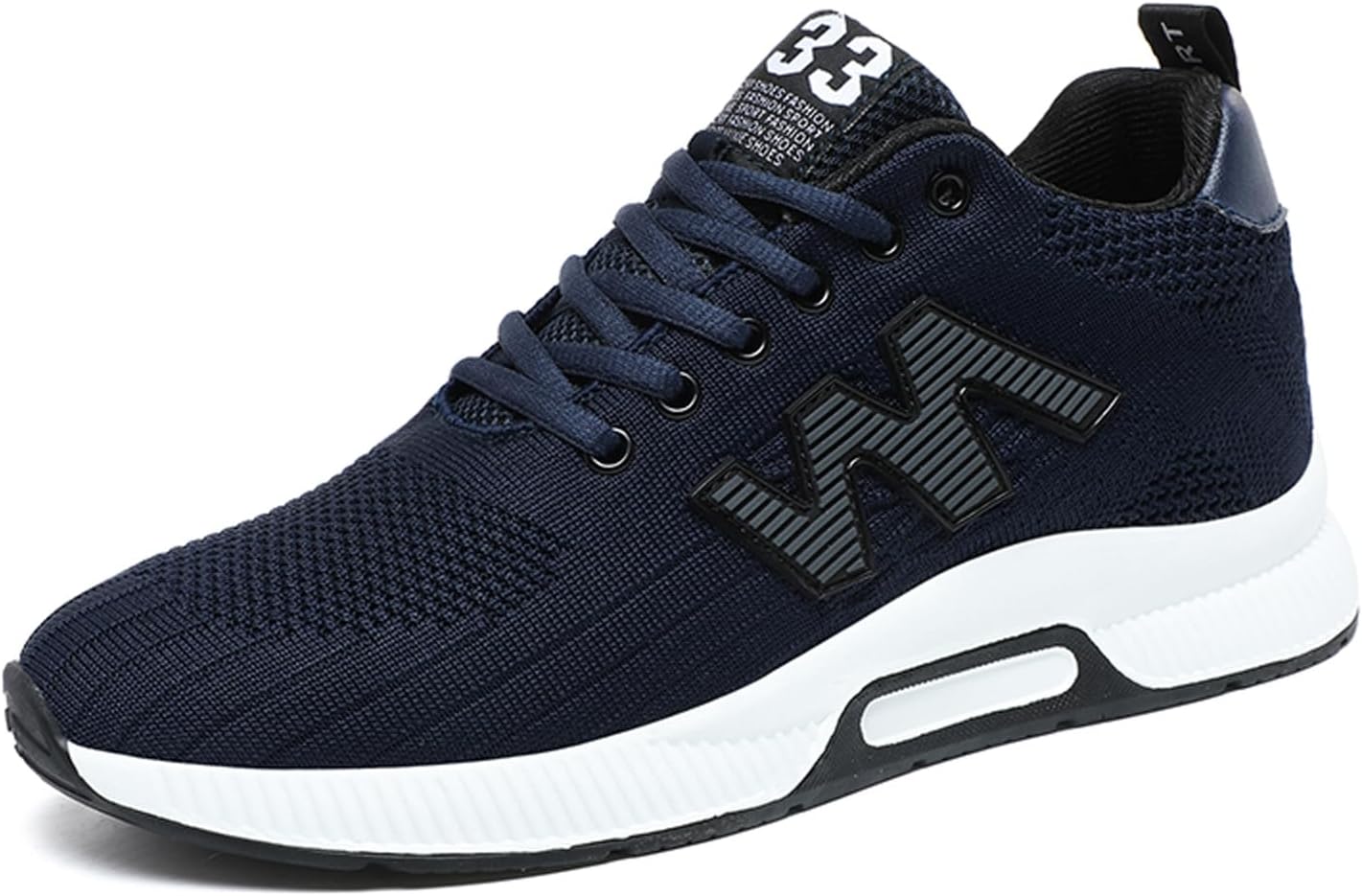 

Мужские кроссовки-лифтеры, увеличение роста на 6 см, невидимые, с скрытой платформой, шнуровкой, модные кроссовки Ihinzry, темно-синий