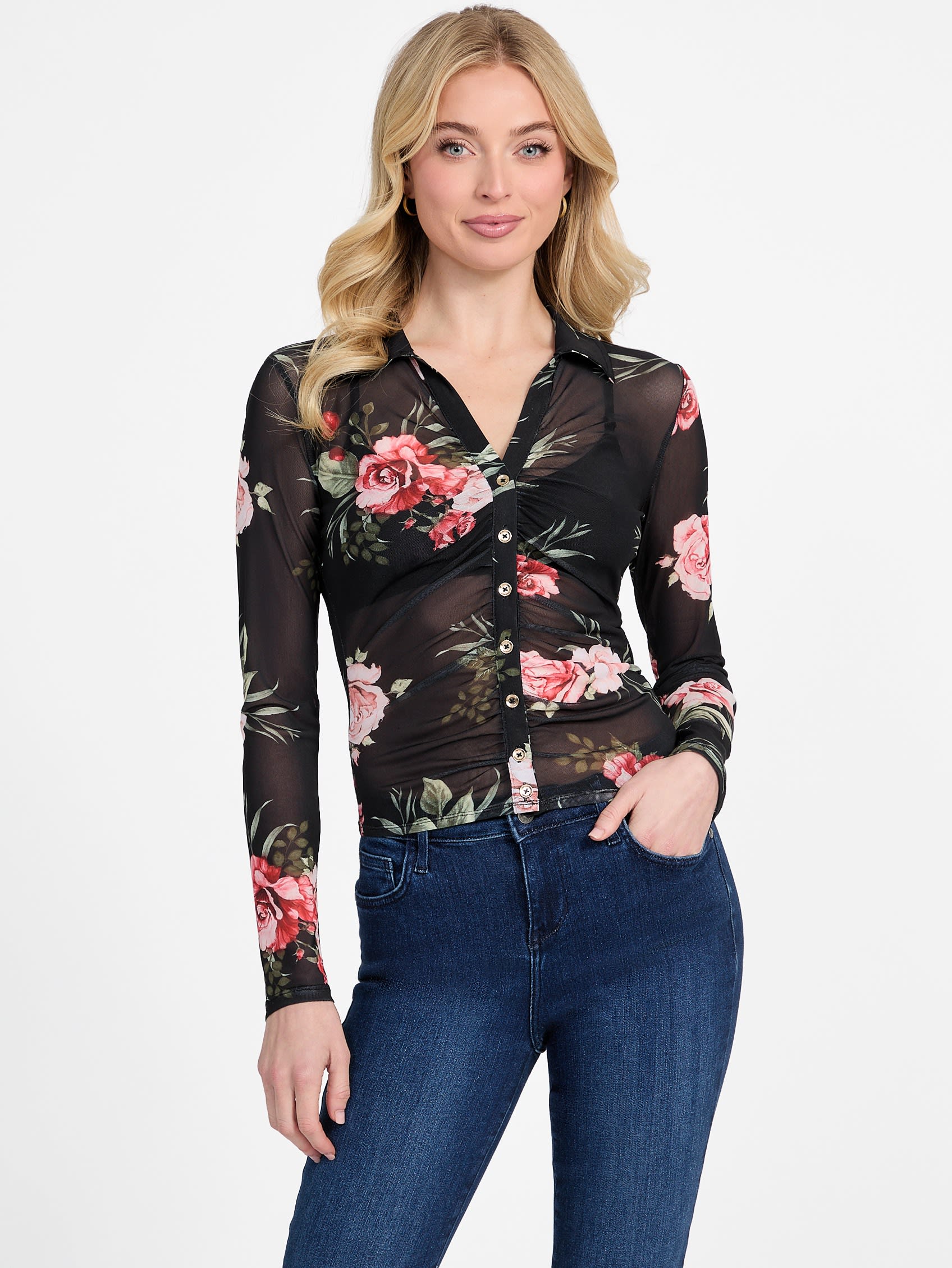 

Рубашка Berrie Mesh Guess Factory, цвет nostalgia print