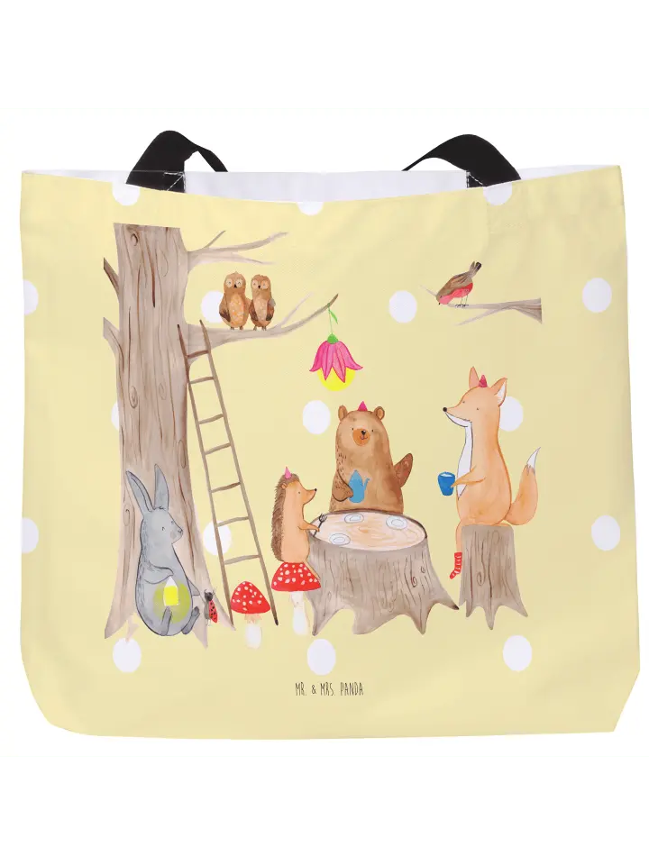 

Шоппер Mr. & Mrs. Panda, желтый пастельный