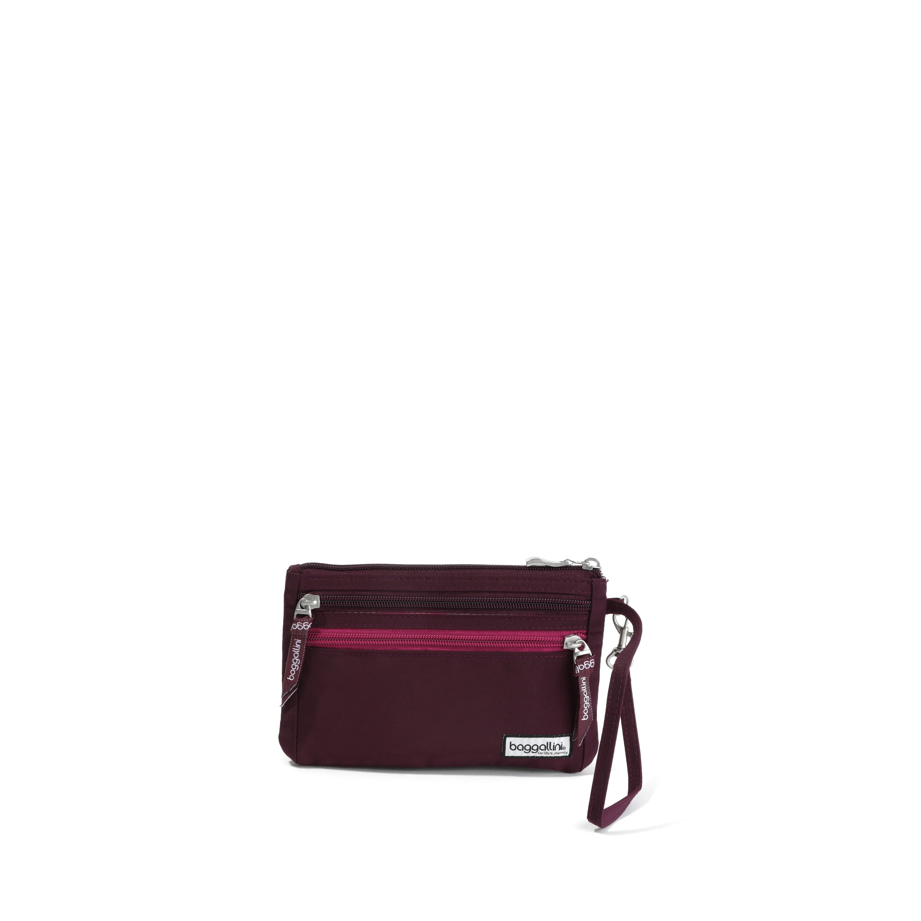 

Baggallini RFID-органайзер для валюты, кошелек на молнии, цвет mulberry