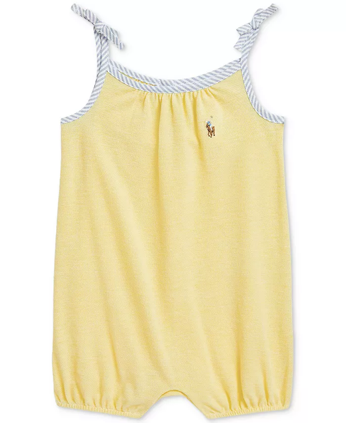 

Детский вязаный комбинезон-шорты Oxford Bubble Polo Ralph Lauren, желтый