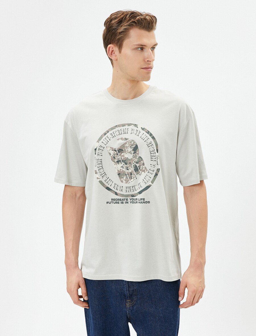 

Рубашка Koton, цвет Grey/Taupe