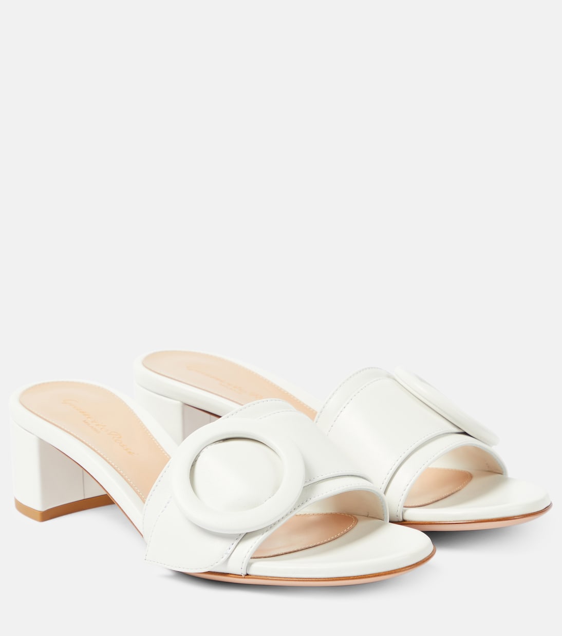 Сандалии из кожи с декором Gianvito Rossi, белый