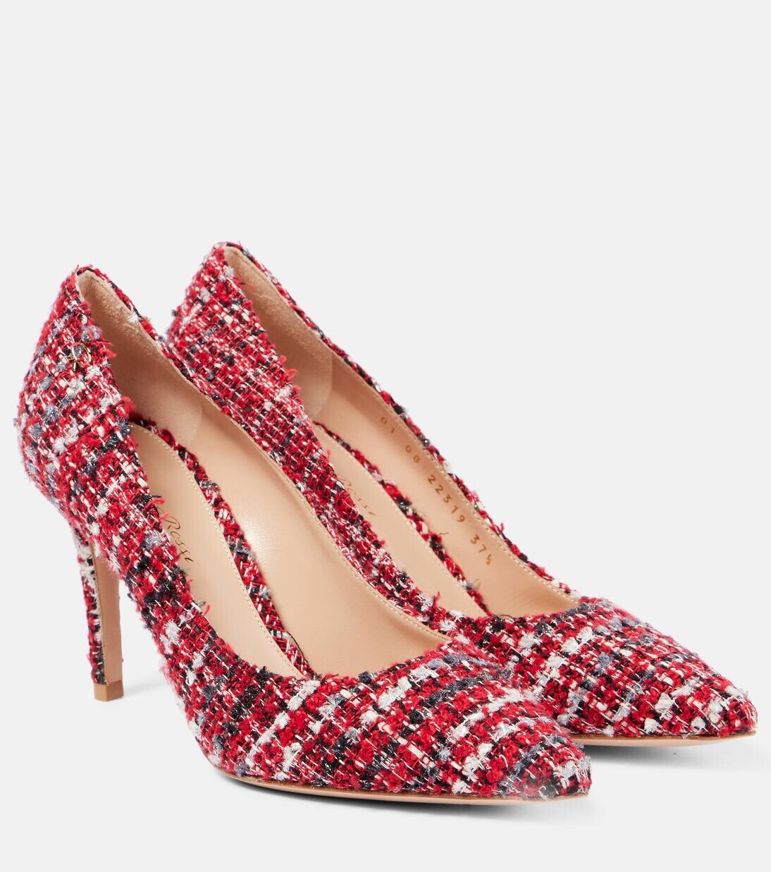 Туфли-лодочки из букле Gianvito Rossi, цвет tabasco red