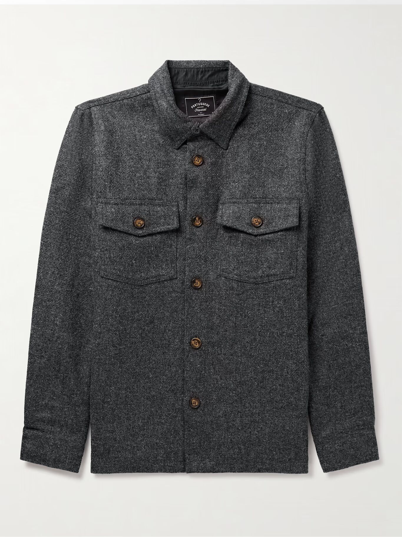 

Верхняя рубашка из шерсти и твида PORTUGUESE FLANNEL, серый