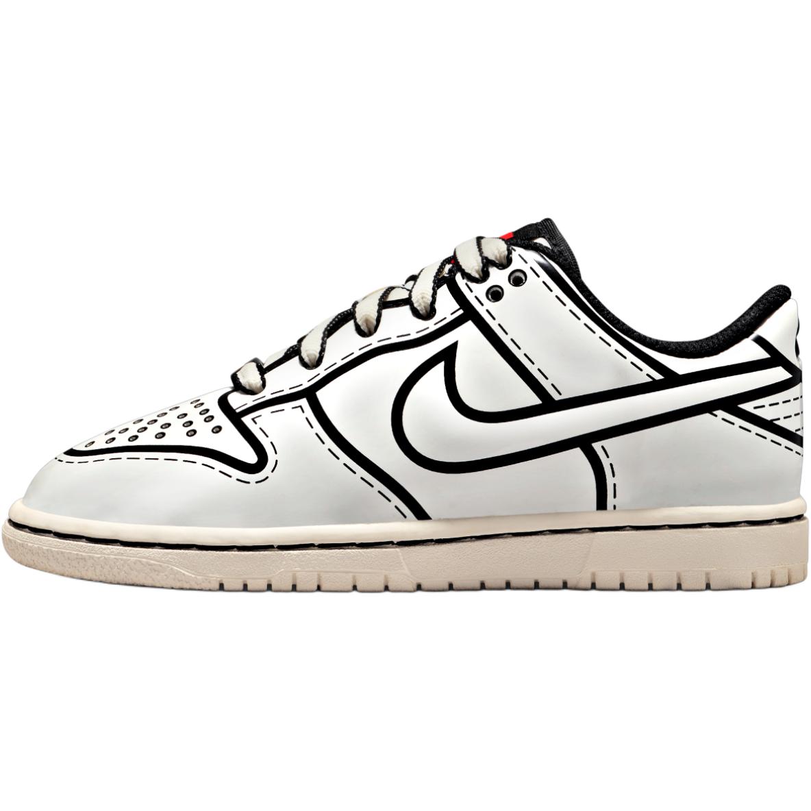 

Nike Детские кроссовки для скейтбординга LEGO x Dunk, устойчивые к истиранию, черные, белые, для детей от 3 до 7 лет