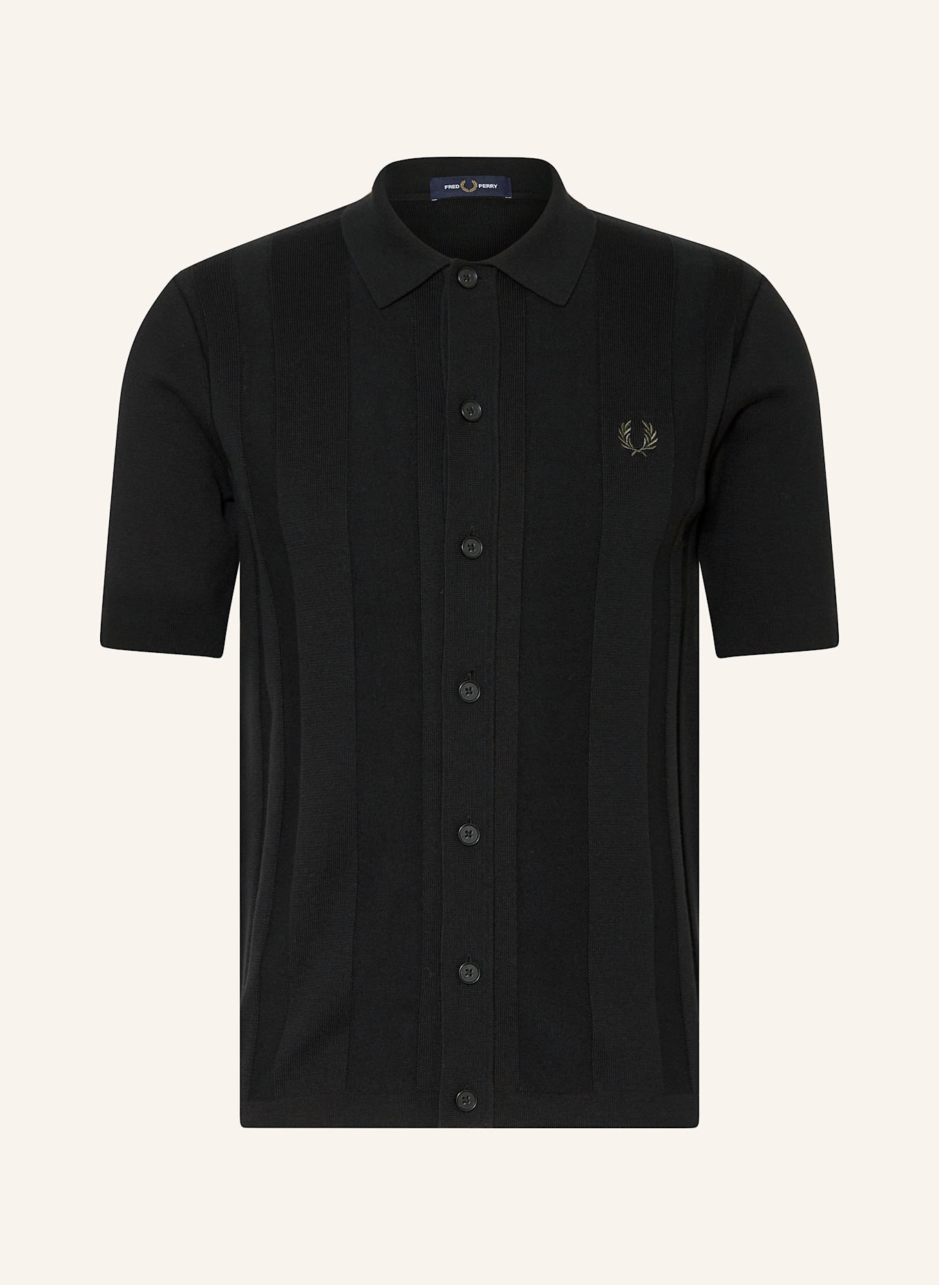 

Трикотажная рубашка обычного кроя Fred Perry, черный