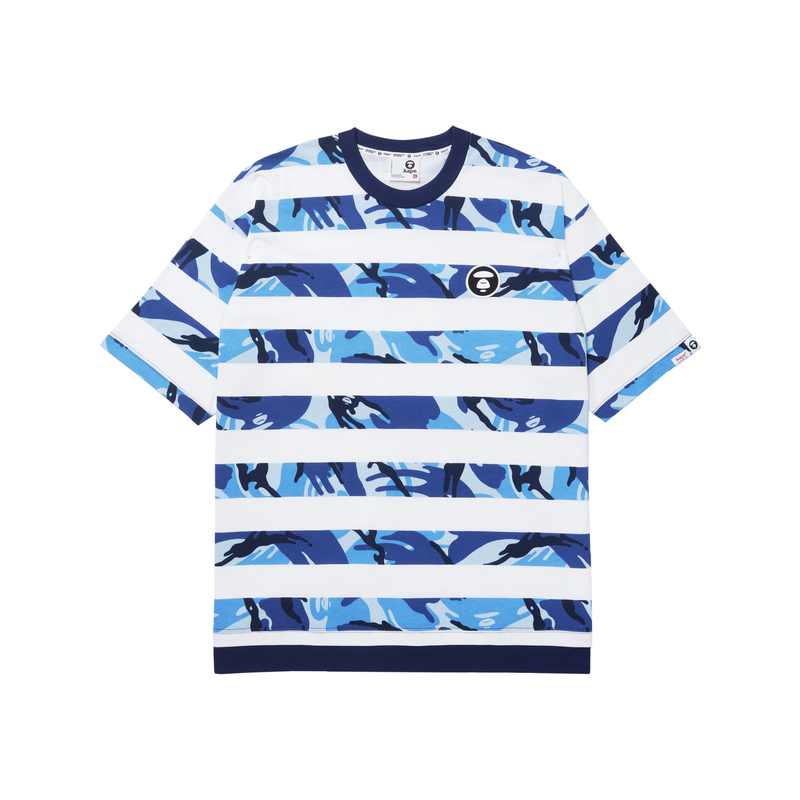 

Футболка в полоску с аппликацией логотипа Aape, камуфляж
