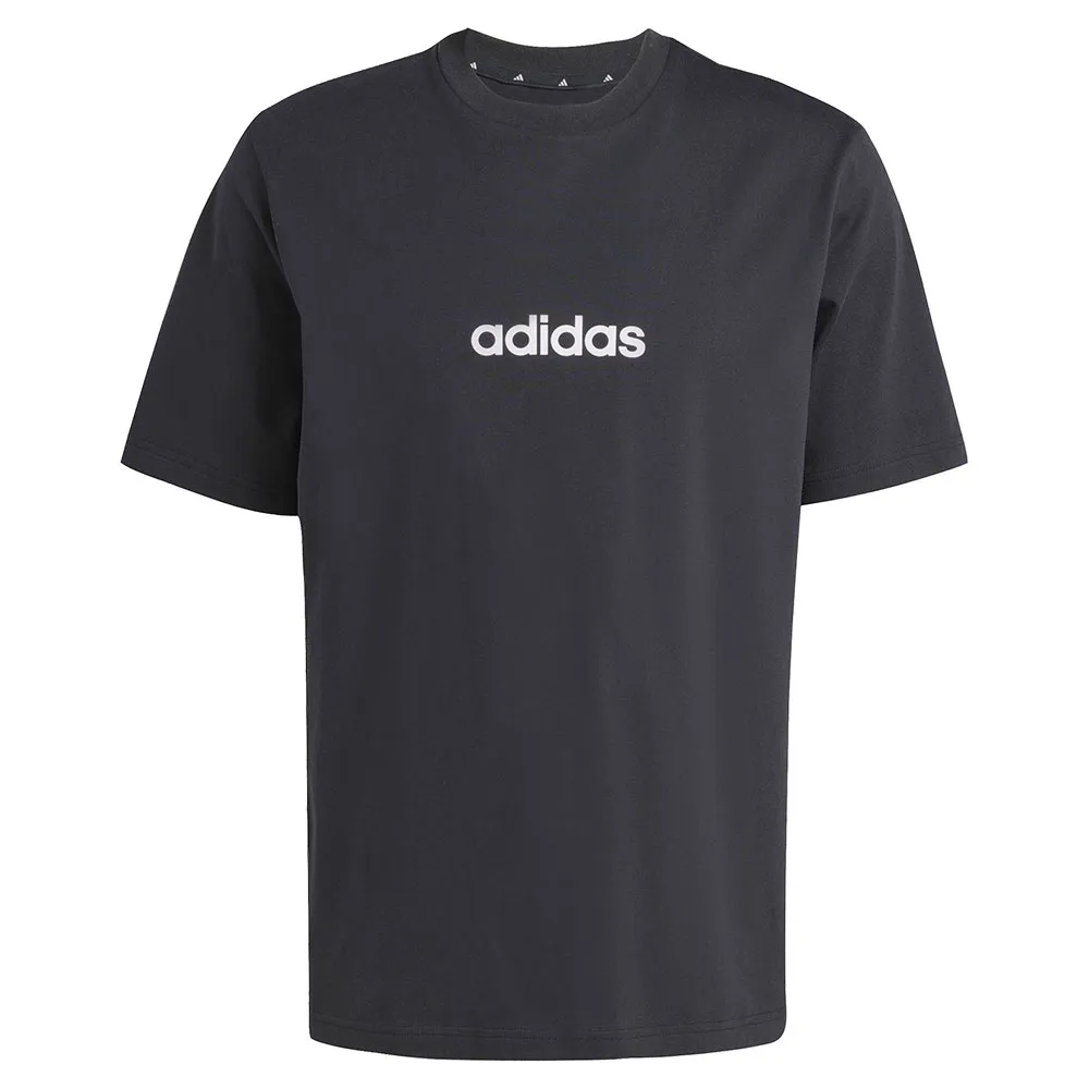 Футболка adidas Essentials Linear Single Jersey, черный — фото 3