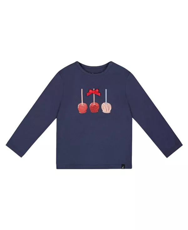 

Детская футболка из органического хлопка - для малышек и для взрослых. Deux Par Deux, синий