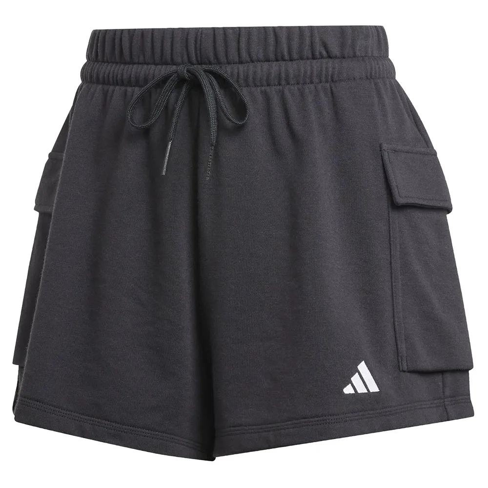 Шорты adidas Essentials Small Logo French Terry cargo, черный — фото 3