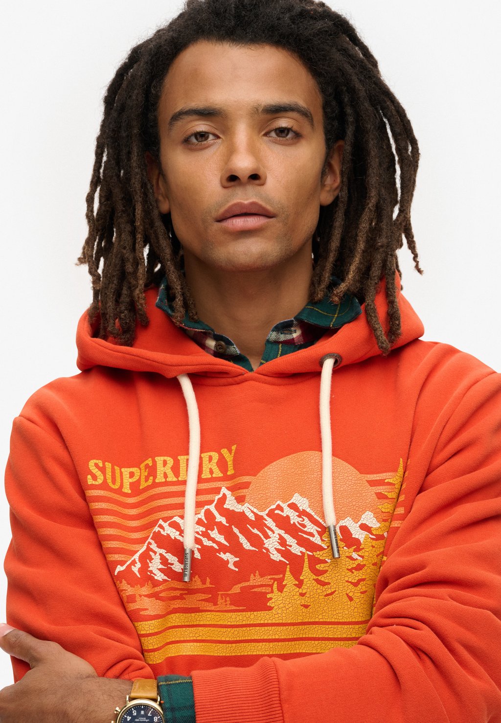 

Толстовка с капюшоном OUTDOOR GRAPHIC STRIPE Superdry, оранжевый