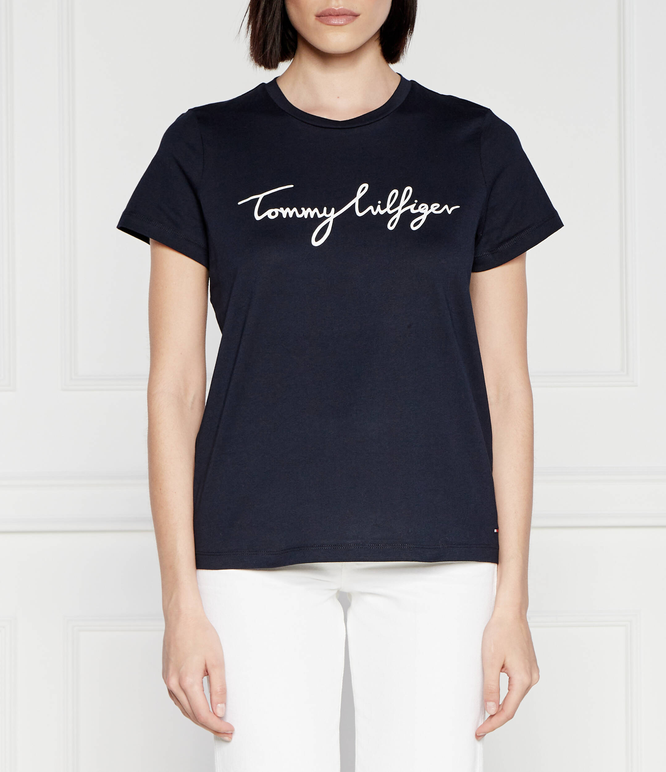 

Футболка Tommy Hilfiger REG C-NK SIGNATURE Regular Fit, темно-синий