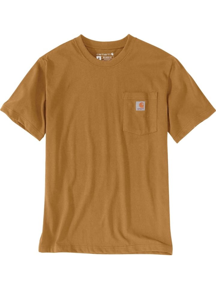 

CARHARTT Футболка "Dearborn Relaxed Pocket T-Shirt" коричневого цвета, Коричневый, CARHARTT Футболка "Dearborn Relaxed Pocket T-Shirt" коричневого цвета