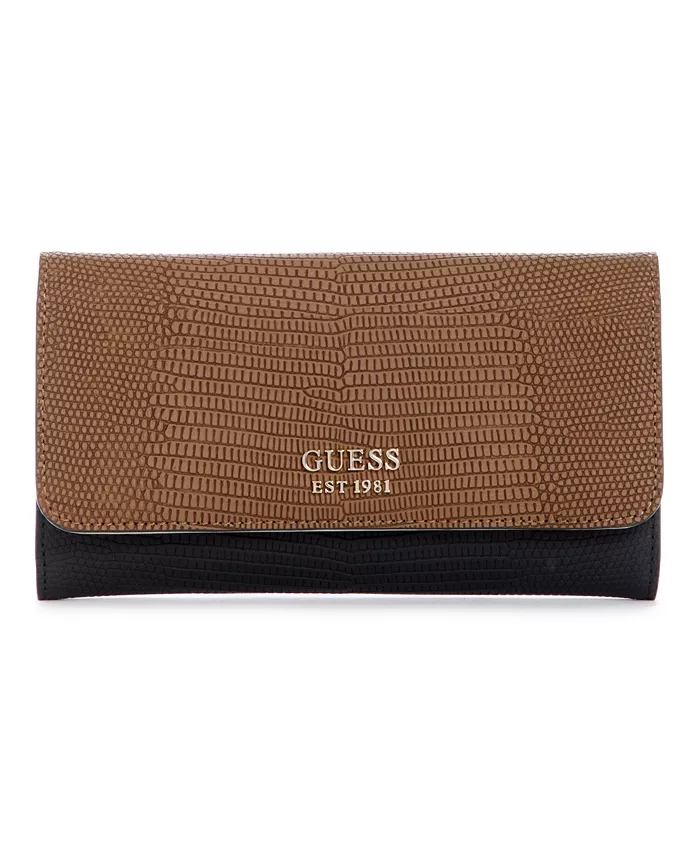 

Кошелек Lyndi Slim Clutch GUESS, коричневый